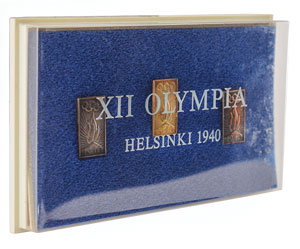 Lot #8378  Helsinki 1940 Summer Olympics Pin Set - Image 2