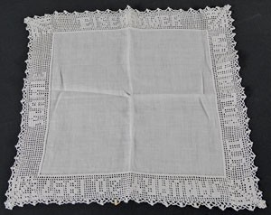Lot #4106 Dwight D. Eisenhower Inaugural Handkerchief and Button - Image 2