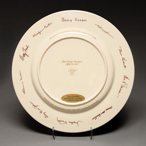 Lot #4033 Nancy Reagan White House China Plate from First Ladies Breakfast - Image 3