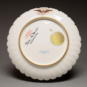 Lot #4006 Rutherford B. Hayes White House Limited Edition 'Blue-Fish' Plate - Image 3