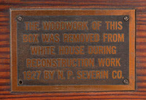 Lot #4155  White House 1927 Wood Box - Image 3