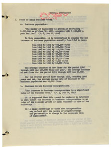 Lot #4126 John F. Kennedy's Senate Small Business Committee Notebook - Image 2