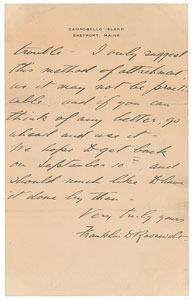 Lot #4085 Franklin D. Roosevelt Autograph Letter Signed - Image 3