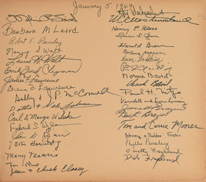 Lot #4132 Lyndon B. Johnson and Advisors Signed Guest Book - Image 5