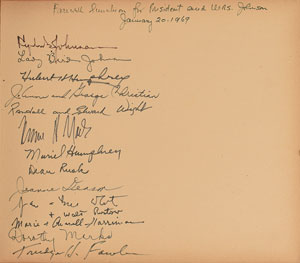 Lot #4132 Lyndon B. Johnson and Advisors Signed Guest Book - Image 7