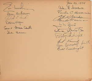 Lot #4132 Lyndon B. Johnson and Advisors Signed Guest Book - Image 8