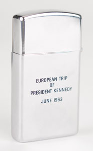 Lot #4114 John F. Kennedy 1963 European Trip Zippo Lighter - Image 2