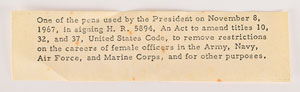 Lot #4131 Lyndon B. Johnson 1967 Female Military Officers Bill Signing Pen - Image 3