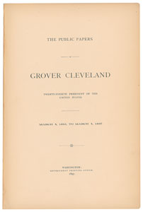 Lot #4067 Grover Cleveland Signed Book: 'The Public Papers of Grover Cleveland' - Image 3