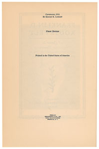 Lot #4087 Franklin D. Roosevelt Signed Book: 'A Career in Progressive Democracy' - Image 4