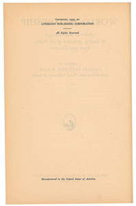 Lot #4091 Franklin D. Roosevelt Signed Book: 'World Fellowship' - Image 4