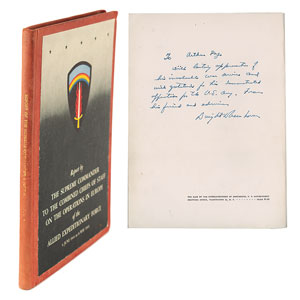 Lot #4107 Dwight D. Eisenhower Signed Book: 'Report by the Supreme Commander of the Allied Expeditionary Force' - Image 1