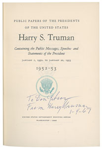 Lot #4098 Harry S. Truman Signed Book Set: 'Public Papers' in Eight Volumes - Image 7