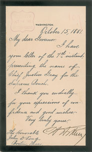 Lot #4064 Chester A. Arthur Letter Signed - Image 1