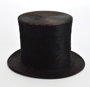 Lot #356  Civil War-era American Stovepipe Beaver Top Hat - Image 1
