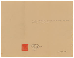 Lot #568 Frank Lloyd Wright
