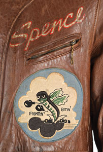 Lot #328  WWII: Spencer H. Scherer's B-17 'Hangover' 369th Bomb Squadron Flight Jacket - Image 5
