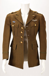 Lot #327  WWII: Harry Larson's B-17 'Mission Belle' 885th Bomb Squadron A-2 Jacket and Uniform Group Lot - Image 7