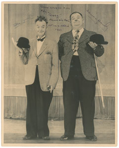 Lot #783 Stan Laurel and Oliver Hardy