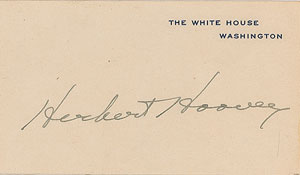 Lot #112 Herbert Hoover - Image 1