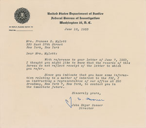 Lot #239 J. Edgar Hoover - Image 5