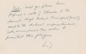 Lot #94 Dwight D. Eisenhower Autograph Letter
