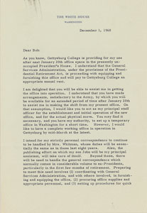 Lot #44 Dwight D. Eisenhower Typed Letter Signed