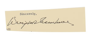 Lot #98 Dwight D. Eisenhower Matchbooks and Signature - Image 1