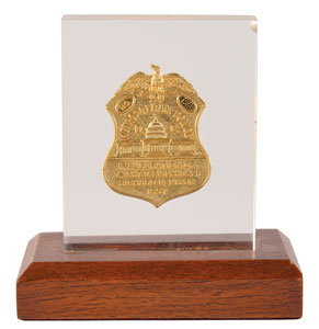 Lot #97 Dwight D. Eisenhower Inauguration Police Badge, Program, and Signature - Image 1