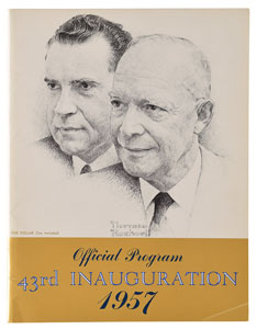 Lot #97 Dwight D. Eisenhower Inauguration Police Badge, Program, and Signature - Image 4