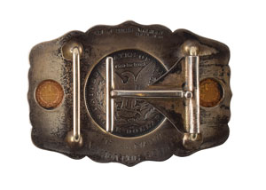 Lot #50 Dwight D. Eisenhower's Silver Dollar Belt Buckle - Image 3