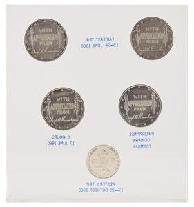 Lot #101 Dwight D. Eisenhower Travel Tokens and Signature - Image 2