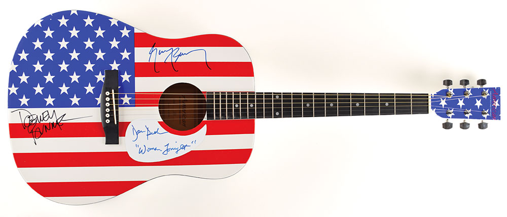 Lot #9226  America Signed Guitar