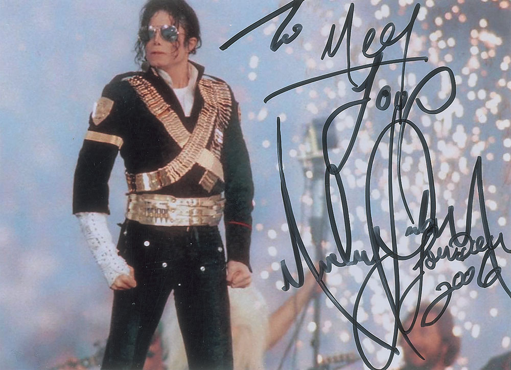 Lot #9215 Michael Jackson Signed Photograph