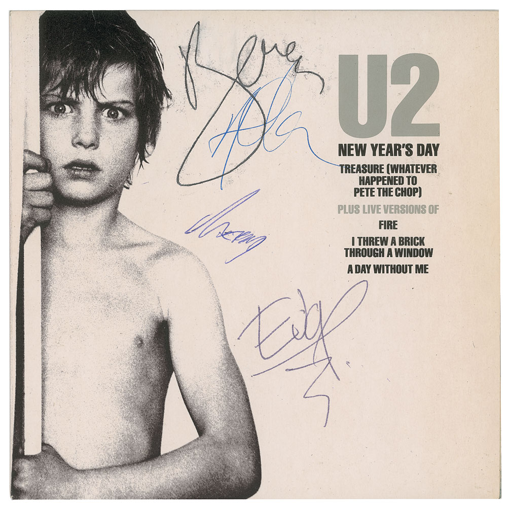 Lot #9218  U2 Signed 45 RPM Record