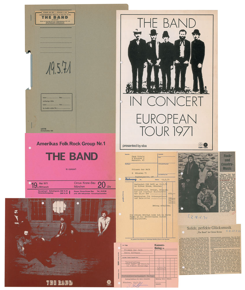 Lot #9002 The Band 1971 Munich Concert Material