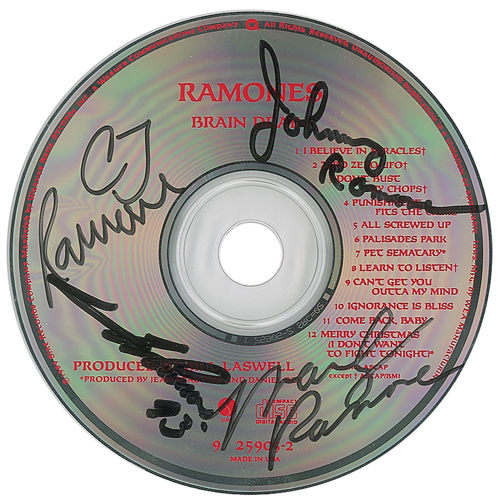 Lot #5340  Ramones Signed CD