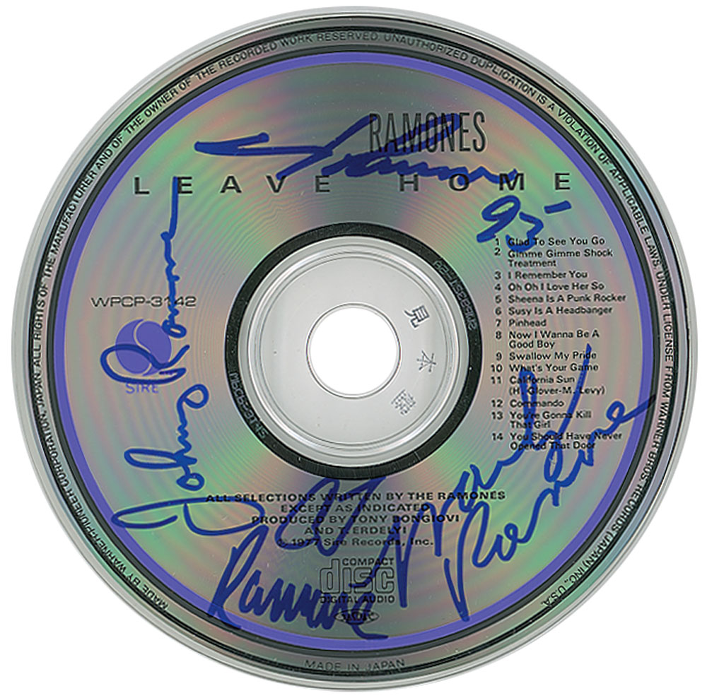 Lot #5341  Ramones Signed CD