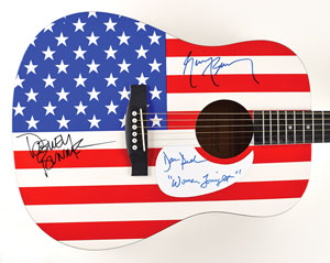 Lot #9226  America Signed Guitar - Image 2