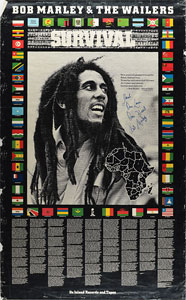 Lot #9205 Bob Marley Signed 'Survival' Poster