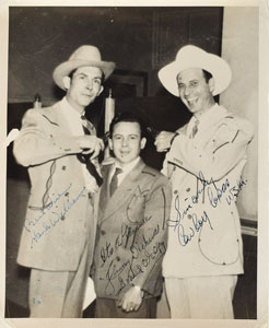 Lot #9114 Hank Williams, Cowboy Copas, and Jimmy Dickens Signed Photograph
