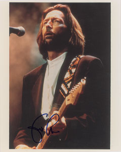 Lot #9321 Eric Clapton Signed Photograph
