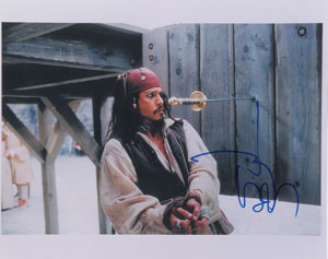 Lot #9409 Johnny Depp Signed Photograph - Image 1
