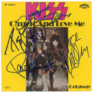 Lot #9446  KISS Signed 45 RPM Record - Image 1