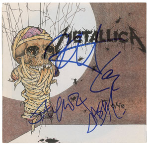 Lot #9343  Metallica Signed 45 RPM Record