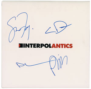 Lot #9433  Interpol Signed Album