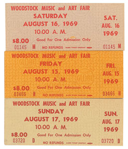 Lot #9046  Woodstock Tickets (3) and Program - Image 3