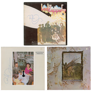 Lot #9071  Led Zeppelin: Robert Plant Signed Albums (3)