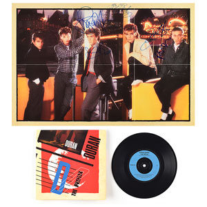 Lot #9414  Duran Duran Signed 45 RPM Record - Image 1
