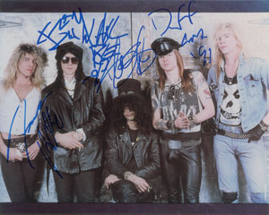 Lot #9332  Guns N' Roses Signed Photograph